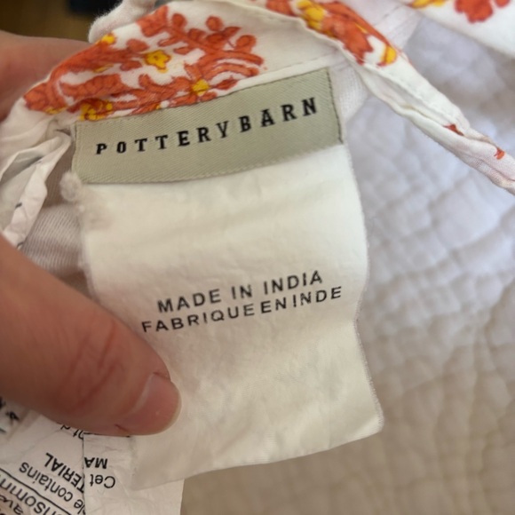 Pottery Barn Floral Patchwork Quilted Pillow Covers – Set of 2 – Made in India - Picture 8 of 8